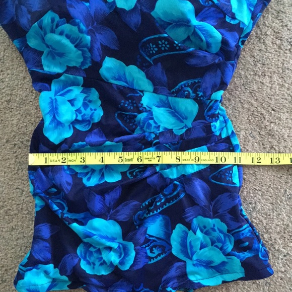 Vintage LE COVE One Piece Blue Swimsuit Size 10 - Picture 5 of 11